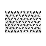 Black And White Coffin Pattern Print Polyester Flag