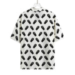 Black And White Coffin Pattern Print Rayon Hawaiian Shirt