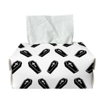 Black And White Coffin Pattern Print Rectangle Tissue Box Cover