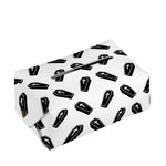 Black And White Coffin Pattern Print Rectangle Tissue Box Cover