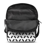 Black And White Coffin Pattern Print Rectangular Crossbody Bag