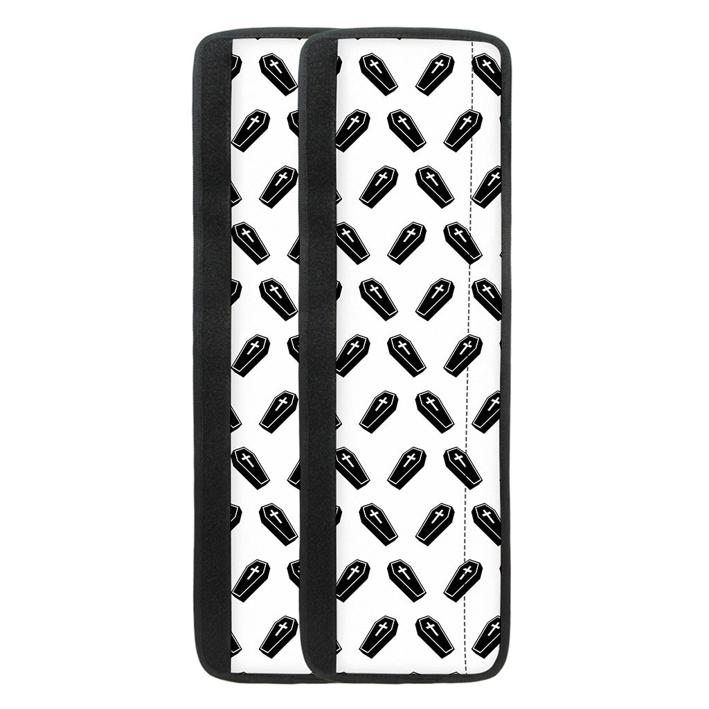 Black And White Coffin Pattern Print Refrigerator Handle Covers