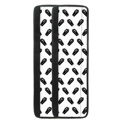 Black And White Coffin Pattern Print Refrigerator Handle Covers