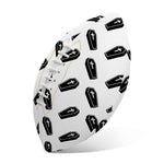 Black And White Coffin Pattern Print Rugby Ball