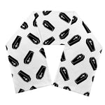 Black And White Coffin Pattern Print Scarf