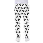 Black And White Coffin Pattern Print Scuba Joggers