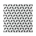 Black And White Coffin Pattern Print Silk Bandana