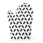 Black And White Coffin Pattern Print Single Oven Mitt