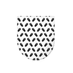 Black And White Coffin Pattern Print Toilet Lid Cover
