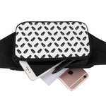 Black And White Coffin Pattern Print Waist Bag