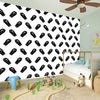 Black And White Coffin Pattern Print Wall Sticker