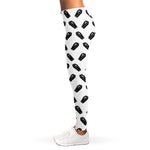 Black And White Coffin Pattern Print Women's Leggings