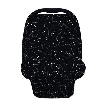 Black And White Constellation Print Baby Seat Cover