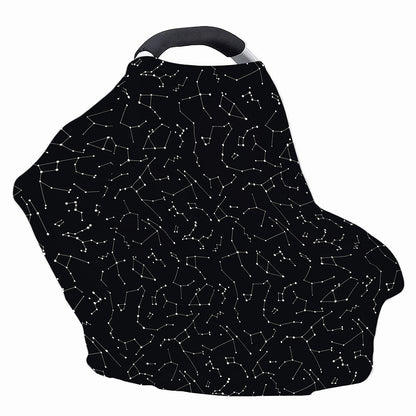 Black And White Constellation Print Baby Seat Cover
