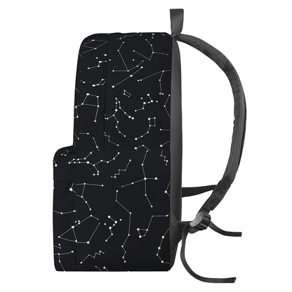 Black And White Constellation Print Backpack