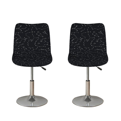 Black And White Constellation Print Bar Stool Covers