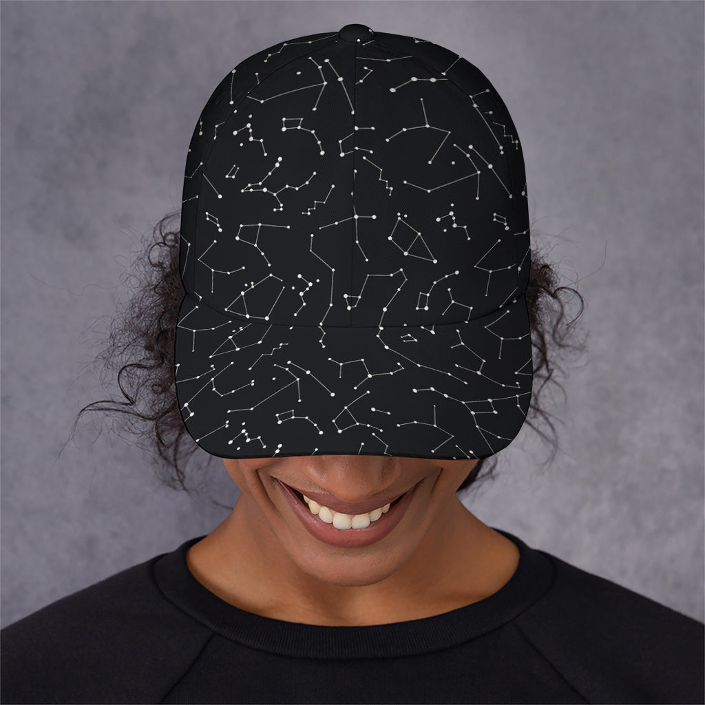 Black And White Constellation Print Baseball Cap