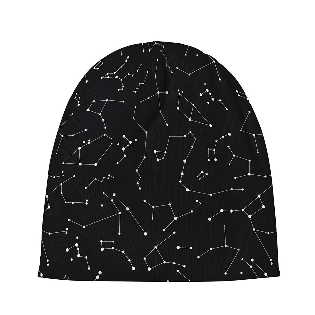 Black And White Constellation Print Beanie