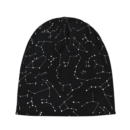 Black And White Constellation Print Beanie