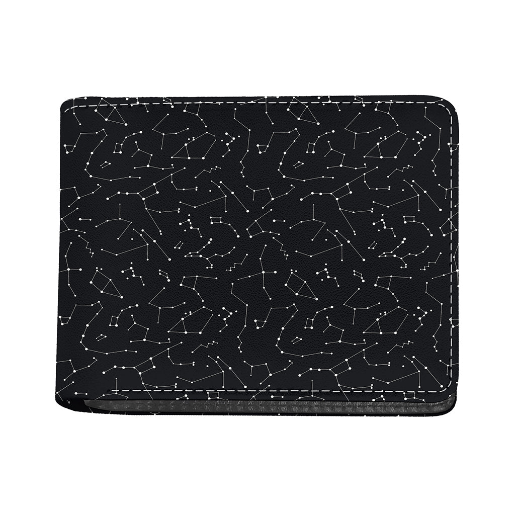 Black And White Constellation Print Bifold Wallet