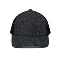Black And White Constellation Print Black Mesh Trucker Hat