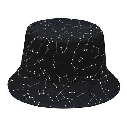 Black And White Constellation Print Bucket Hat