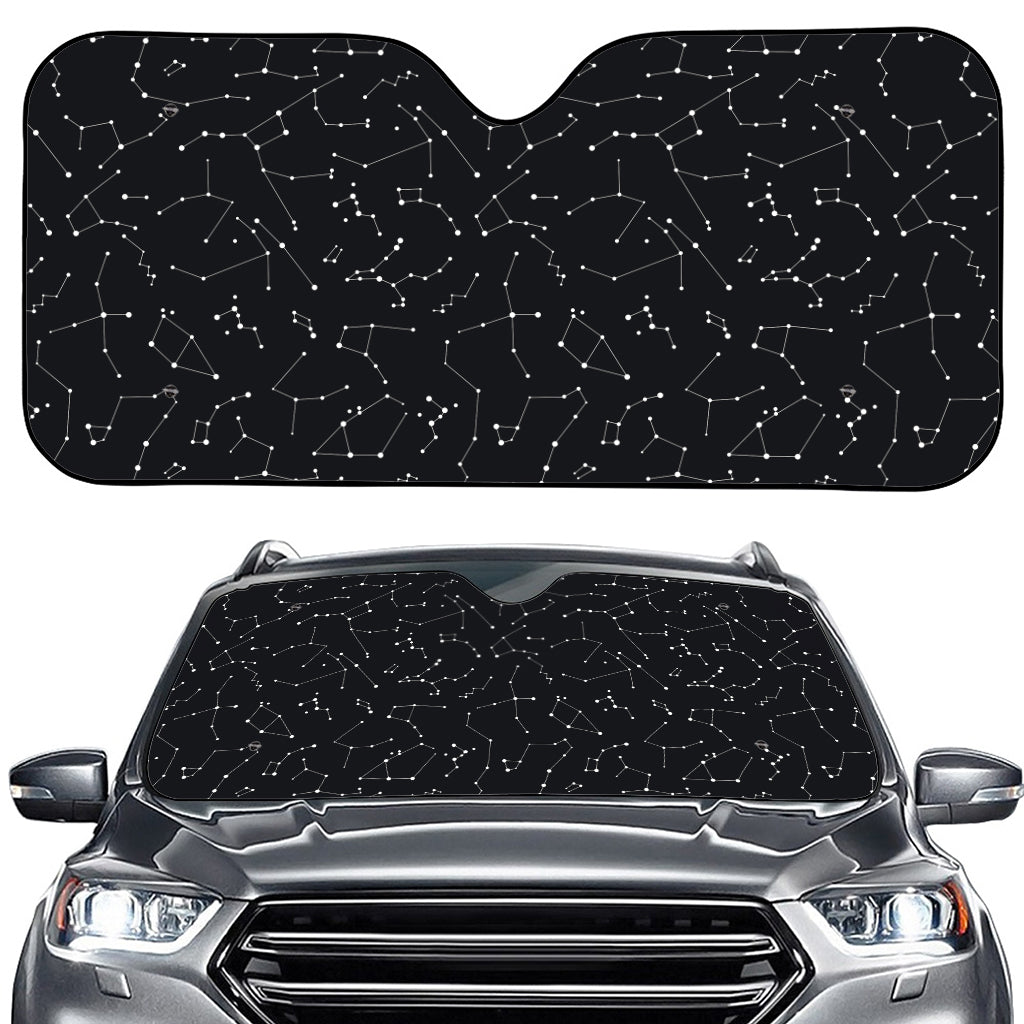 Black And White Constellation Print Car Windshield Sun Shade