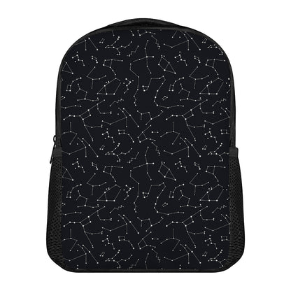 Black And White Constellation Print Casual Backpack
