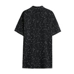 Black And White Constellation Print Cotton Hawaiian Shirt