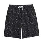 Black And White Constellation Print Cotton Shorts