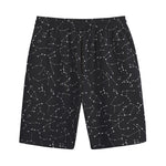Black And White Constellation Print Cotton Shorts