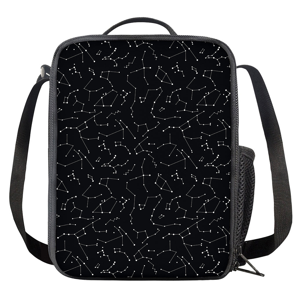 Black And White Constellation Print Crossbody Lunch Bag
