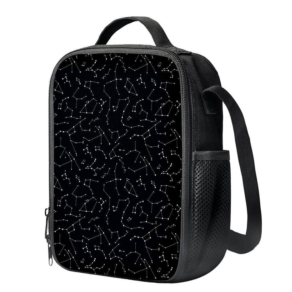 Black And White Constellation Print Crossbody Lunch Bag
