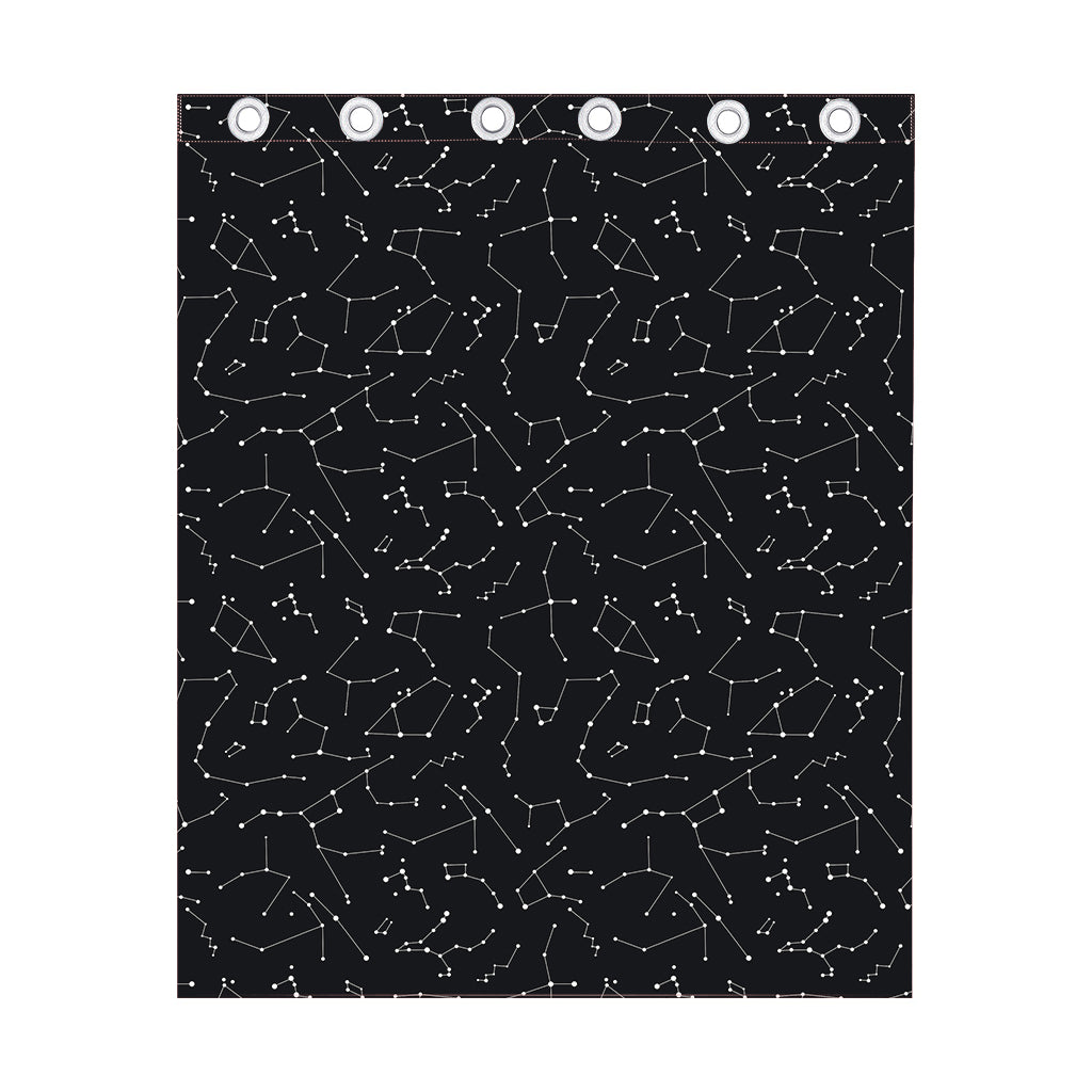 Black And White Constellation Print Curtain