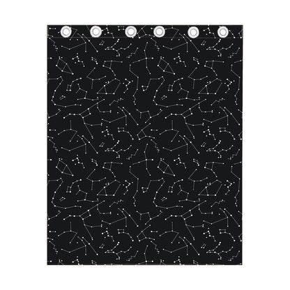 Black And White Constellation Print Curtain