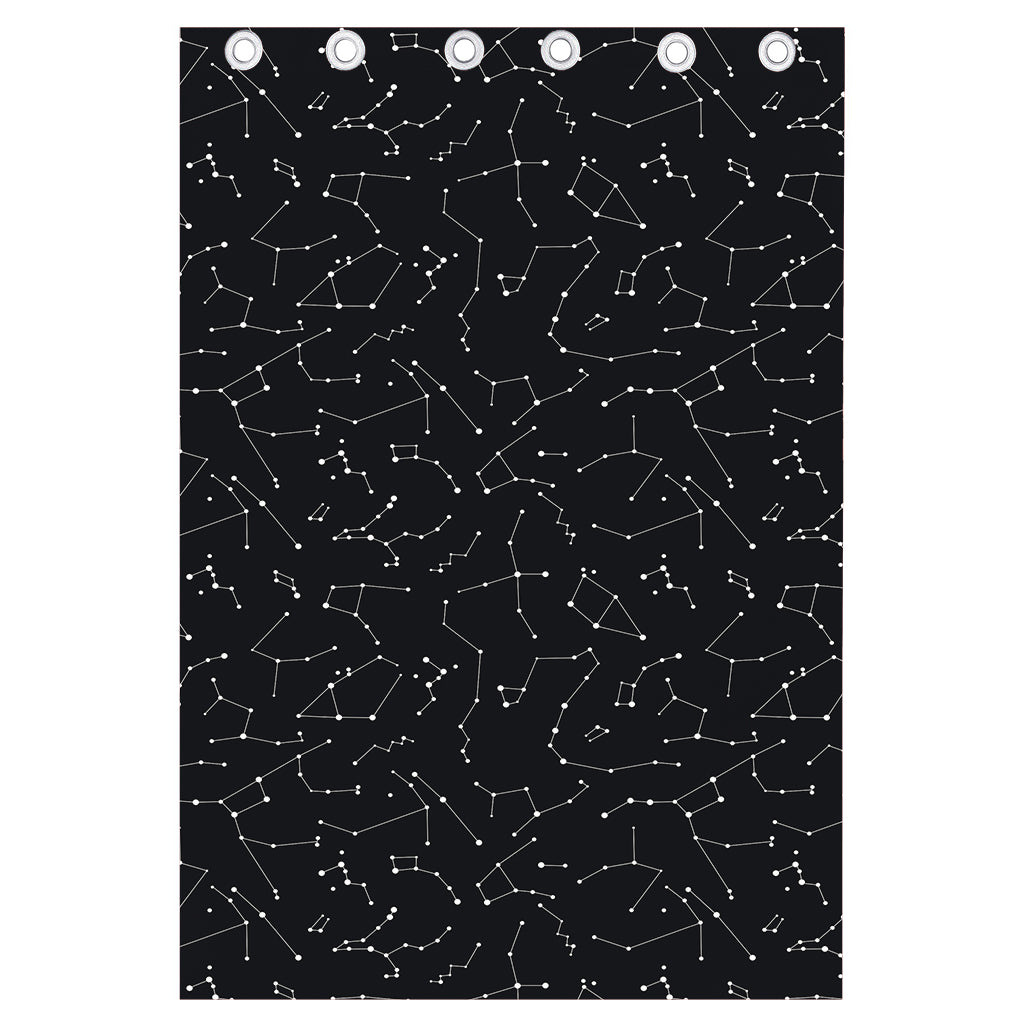 Black And White Constellation Print Curtain