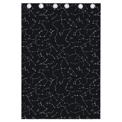 Black And White Constellation Print Curtain