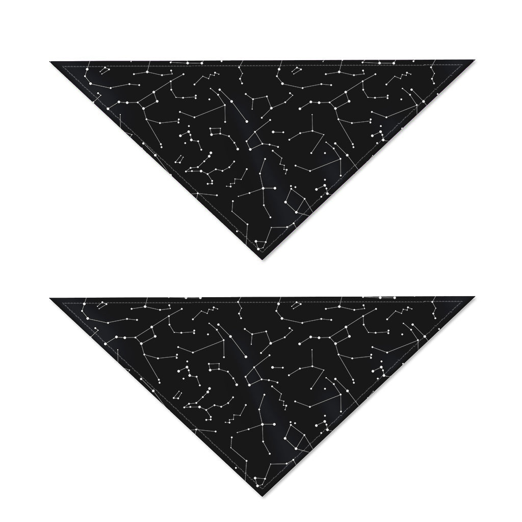 Black And White Constellation Print Dog Bandana