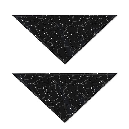 Black And White Constellation Print Dog Bandana