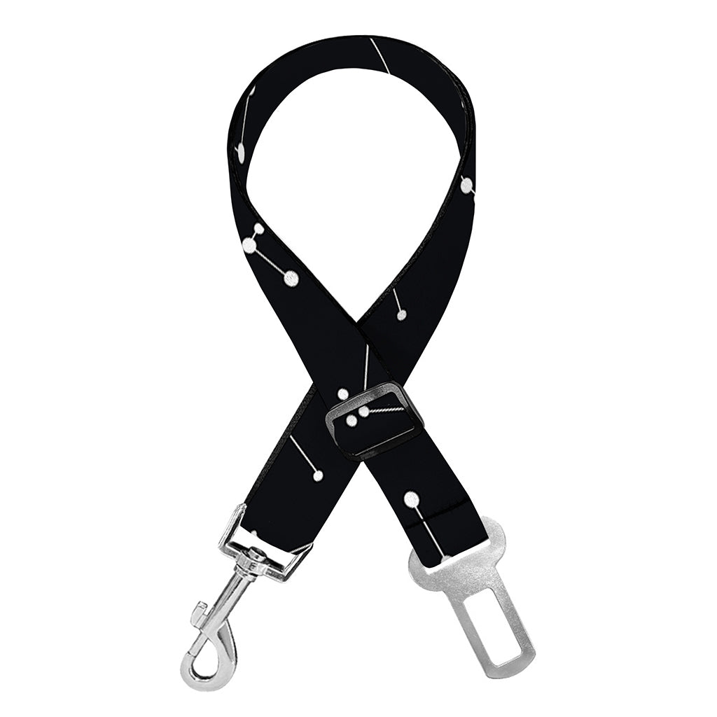 Black And White Constellation Print Dog Seat Belt