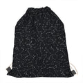 Black And White Constellation Print Drawstring Bag