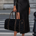Black And White Constellation Print Duffle Bag