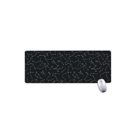 Black And White Constellation Print Extended Mouse Pad