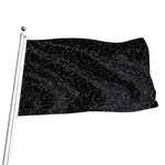 Black And White Constellation Print Flag