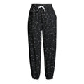 Black And White Constellation Print Fleece Lined Knit Pants