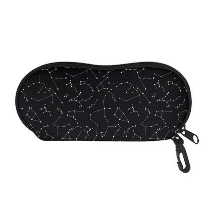 Black And White Constellation Print Glasses Case
