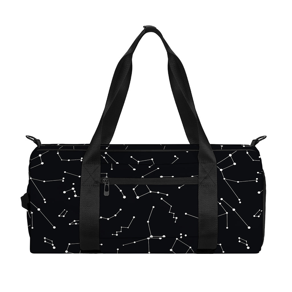 Black And White Constellation Print Gym Bag