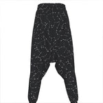 Black And White Constellation Print Hammer Pants