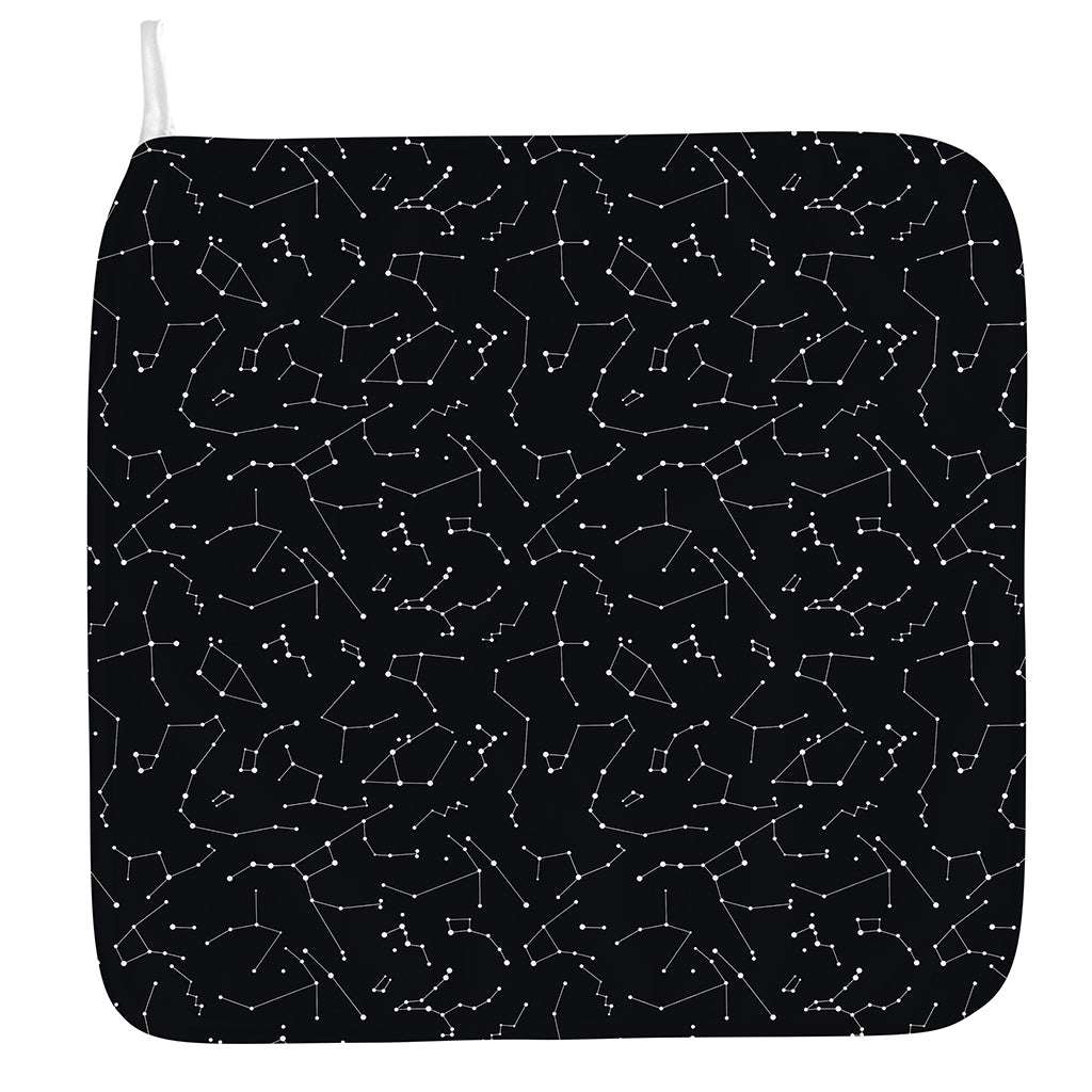 Black And White Constellation Print Hand Towel