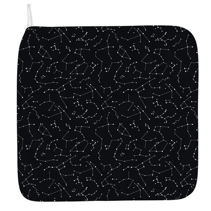 Black And White Constellation Print Hand Towel